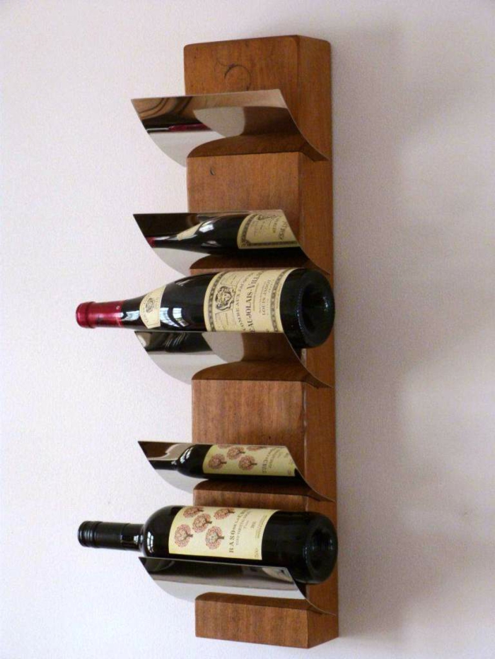 Wandplank zelf bouwen wijnrekken DIY-meubels