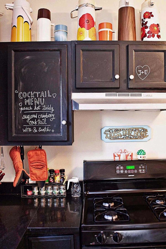黑板厨房厨柜创意生活的想法