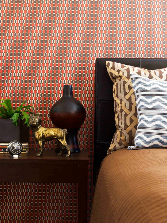 murales de pared decoración del hogar dormitorio papel tapiz patrón geométrico