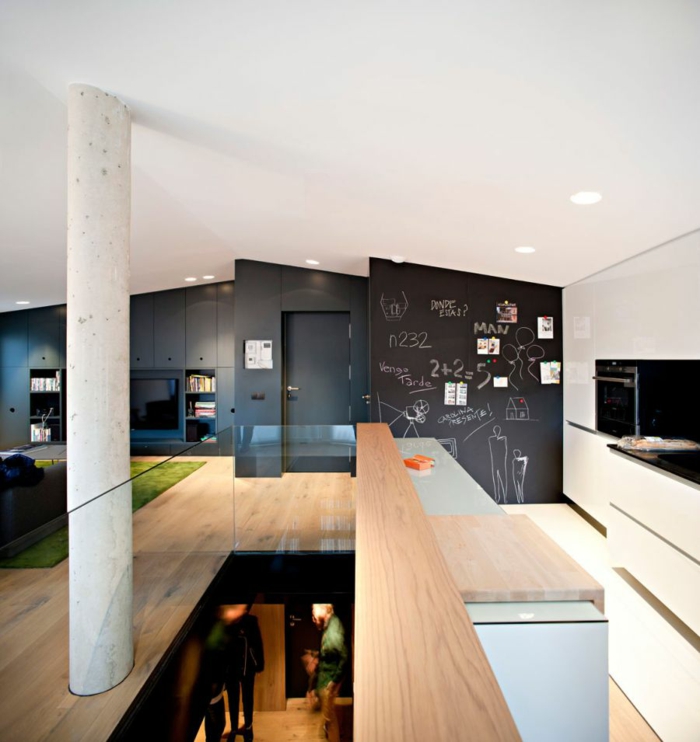 wanfarben idées sombre mur design décoration de la maison cuisine