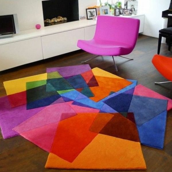 What are optical illusion carpet colorful