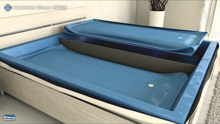 cama de agua silvano dentro de colchón de cama de agua de dos cámaras