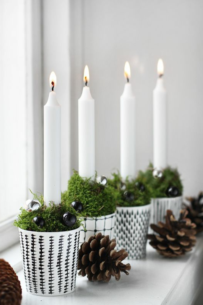christmas craft candles acorns deco ideas christmas