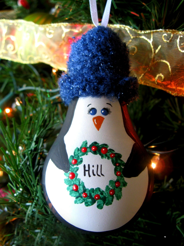 Kerstmis ketellapper Kerstmis decoratie tinker pinguïn gloeilamp