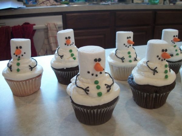 kerst cake ideeën peperkoek sneeuwpop taartje