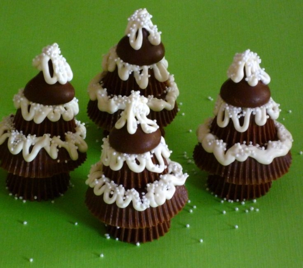 Kerst cake ideeën peperkoek fir chocolade cake