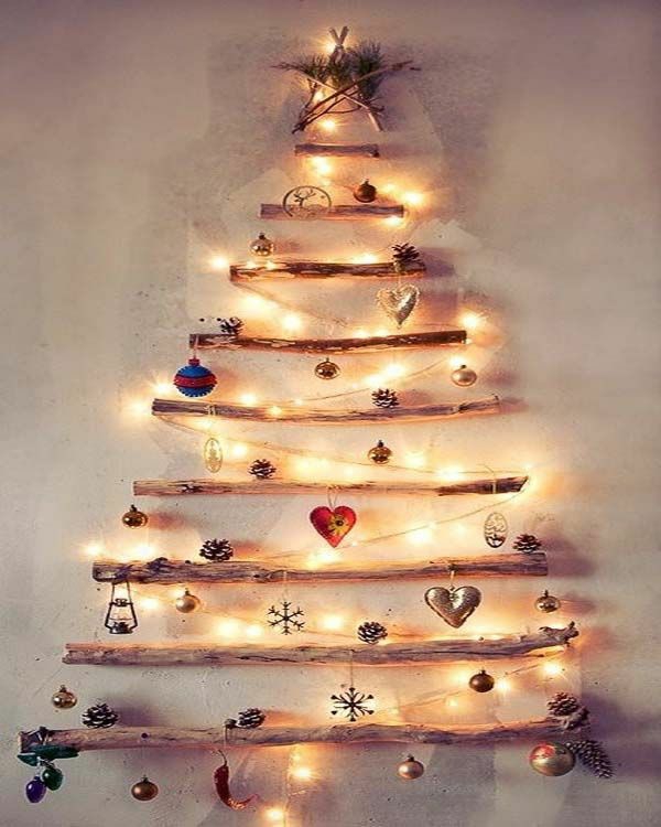 زينة عيد الميلاد خشب شجرة عيد الميلاد الجدار الديكور