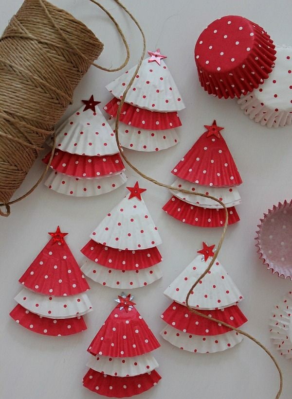 Weihnachtsbastelleien weihnachtsdeko tinker fir colour tartchenpapier