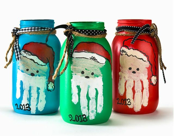 Vánoční řemesla s dětmi zdobí řemeslné nápady pro vánoční mason sklenice