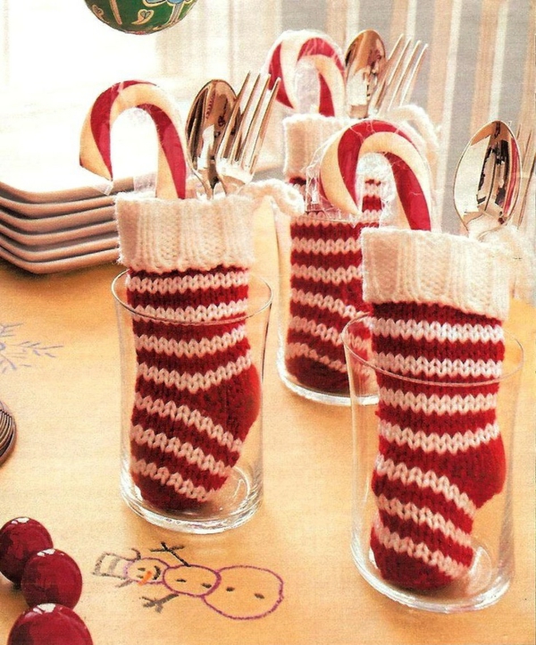 Artesanías navideñas con niños ideas de decoración de mesa de caña de azúcar