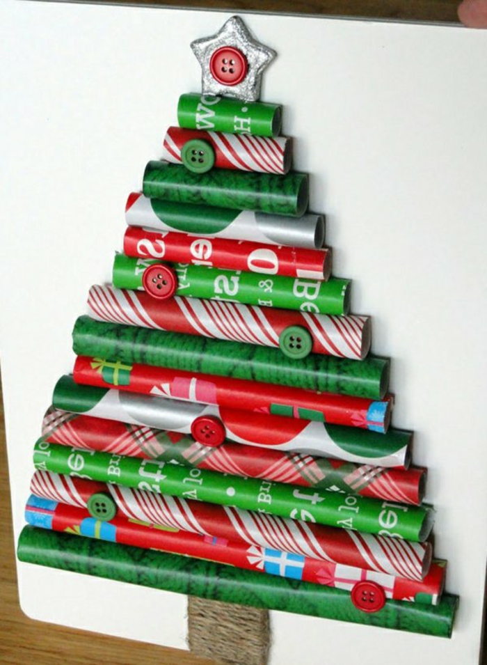 gør juletræ ud af indpakningspapir