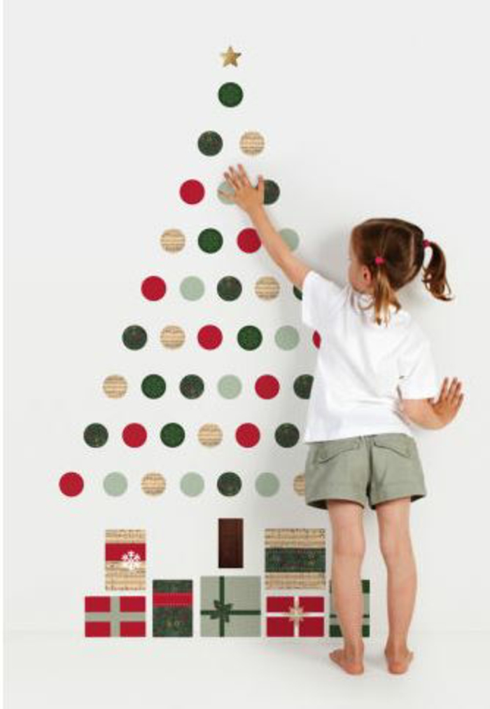 圣诞树人造人造圣诞树测试由墙壁贴纸