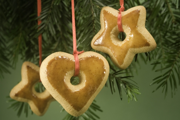 圣诞树装饰品饼干心星星