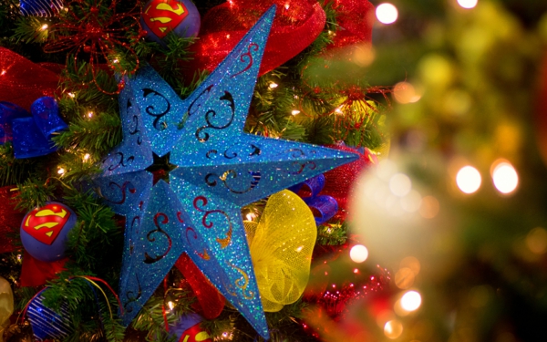 让自己的圣诞树装饰品让感受星星蓝
