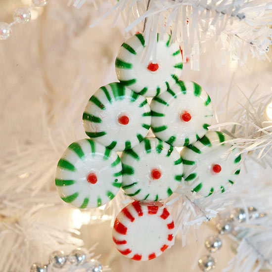Christmas decoration made from colorful candies