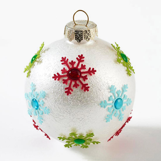 christmas decoration tinker ball with little colorful snowflakes