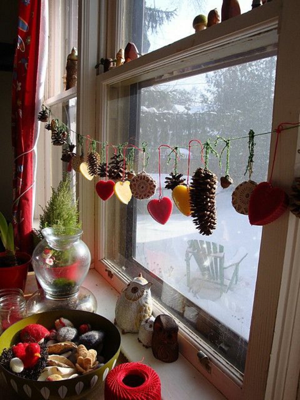 weihnachtsdeko langas-slapukas vitrinų puošyba Kalėdų