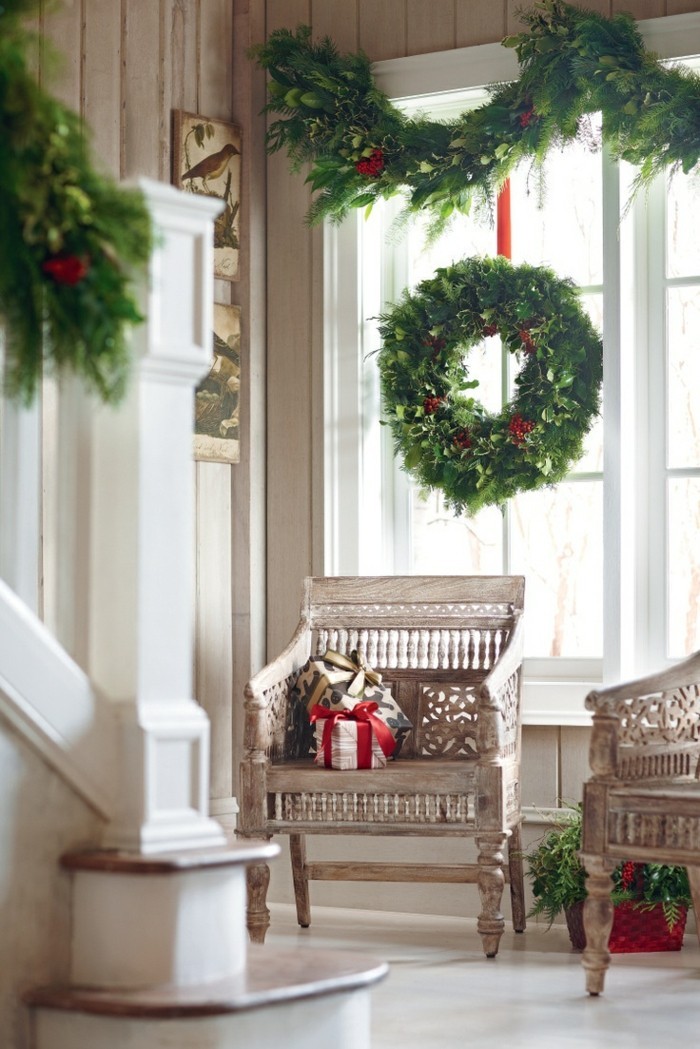 ventana de decoración de Navidad magnífica decoración de Navidad