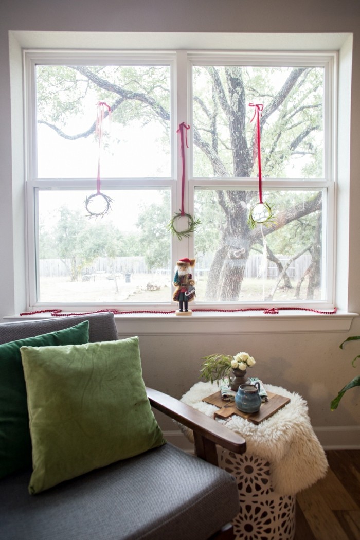 ventana de decoración de navidad decoración de ventana simple