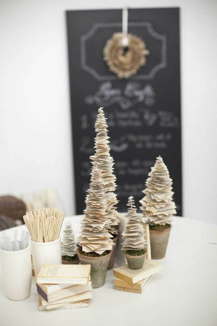 decoratiuni de Craciun idei diy christbaum ralte carti ziare Crăciun copaci face-ti propriul