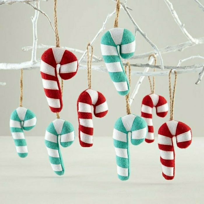 christmas decoration ideas diy زينة شجرة عيد الميلاد قلادة حلوى قصب شعرت نفسك