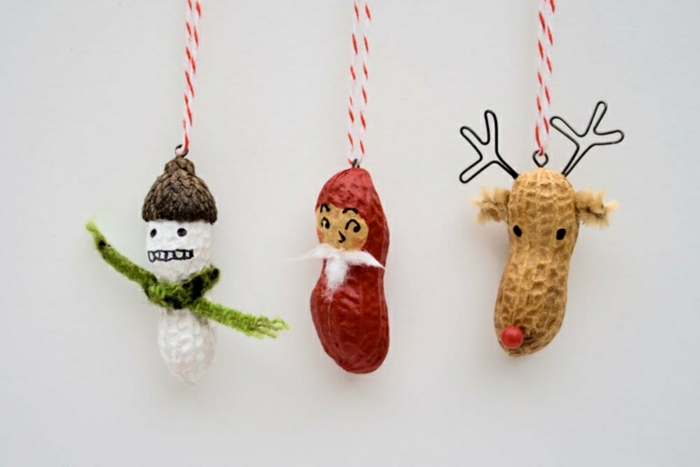 Crăciun decoratiuni idei diy Crăciun copac ornamente vă crafting coajă de arahide copac pandantiv