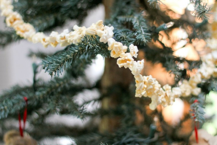 Ιδέες DIY Χριστουγεννιάτικα δέντρα διακοσμήσεις σας κάνουν ποπ κορν γιρλάντα