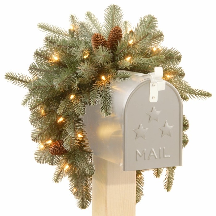 vánoční výzdoba muži hipster sladký vánoční strom letterbox