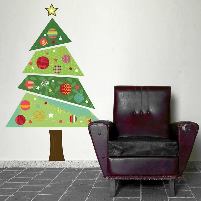 vánoční výzdoba muži hipster sladký vánoční strom stěna