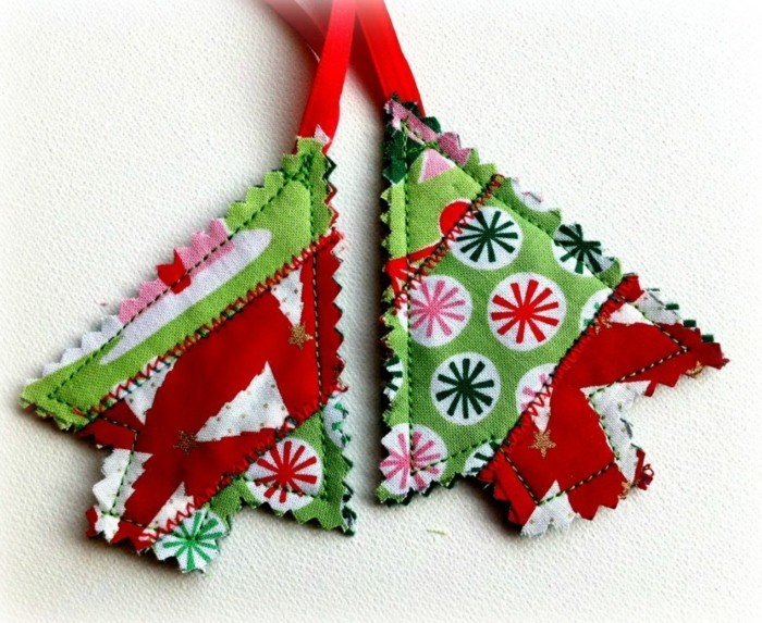 Décoration de Noël couture christbaum idées tissu frais modèle