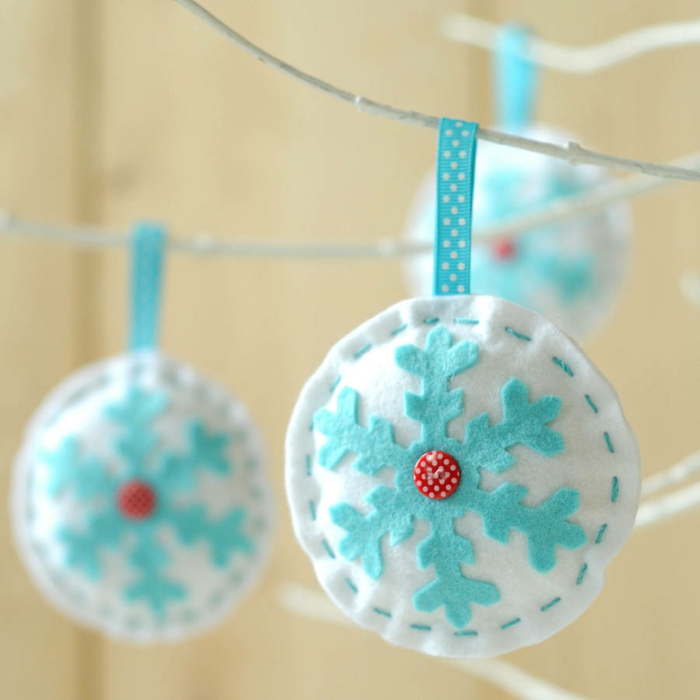 christmas decoration sewing felt hanging snowflake