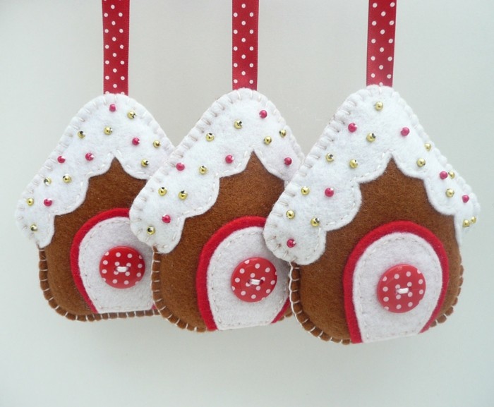 Christmas decoration sewing cute houses snow