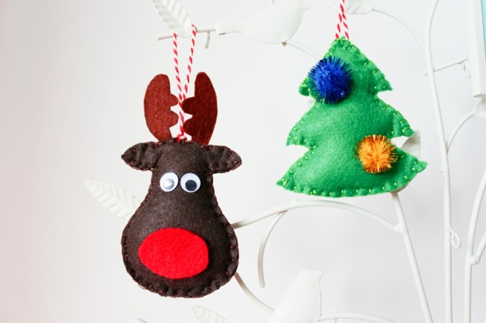 šití vánočních dekorů uděláte krásné přívěsky jedle