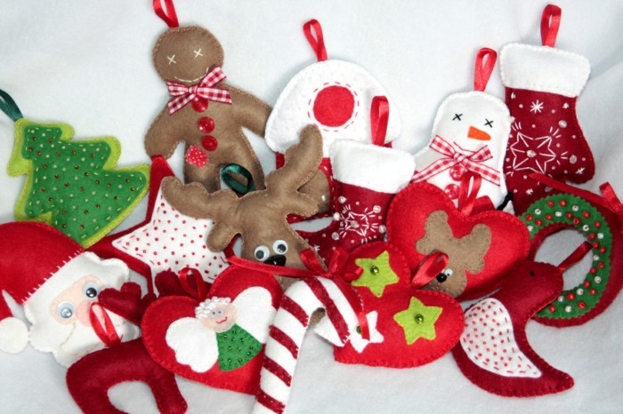 vánoční dekorace šití různých nápadů vánoční motivy
