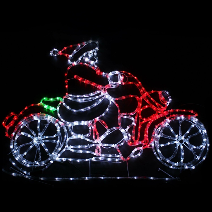 زينة عيد الميلاد زينة عيد الميلاد سانتا كلوز دراجة نارية