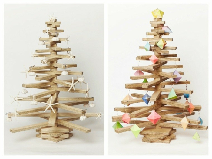 عيد الميلاد الديكور أفكار عيد الميلاد شجرة النفس بناء الخشب الرقائقي meeresfunde christbaumschmuck