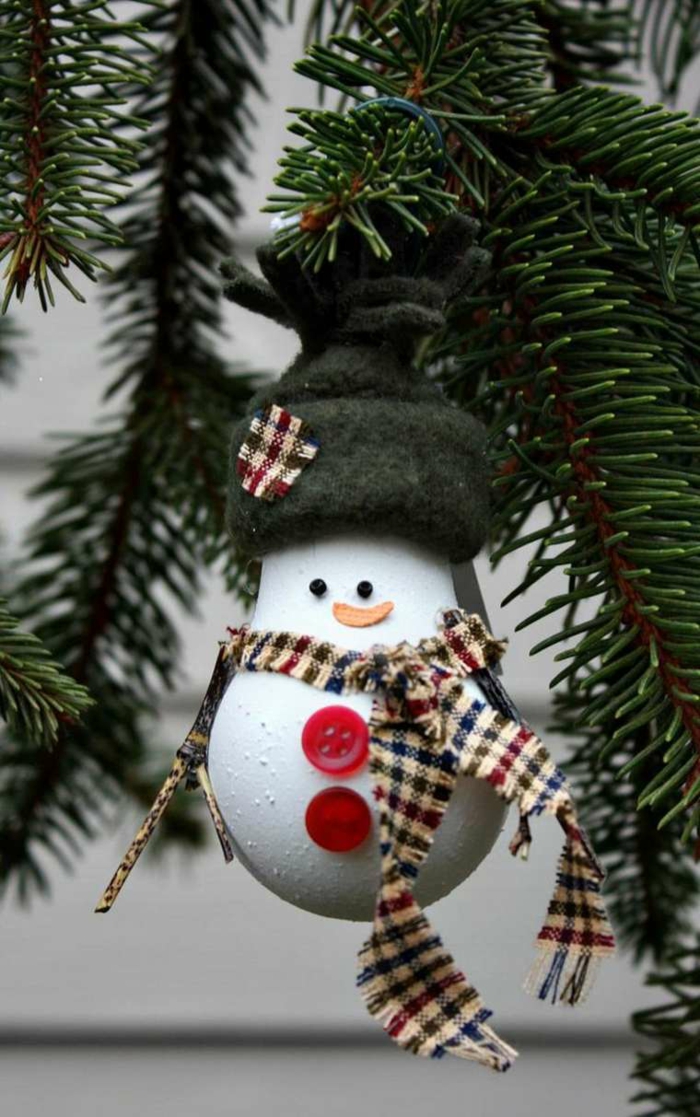 Χριστούγεννα διακόσμηση ιδέες Χριστουγεννιάτικο δέντρο στολίδια χιονάνθρωπος κάνοντας παλιά λάμπα