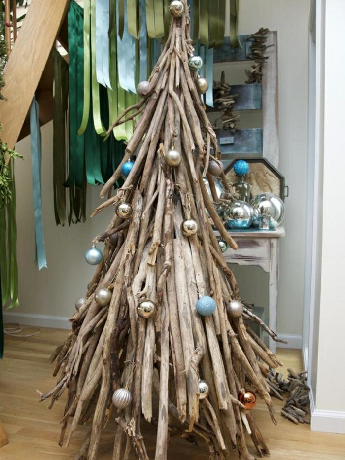 Χριστουγεννιάτικες διακοσμήσεις ιδέες Χριστουγεννιάτικο δέντρο διακοσμήσεις Χριστουγεννιάτικες μπάλες driftwood DIY διακόσμηση