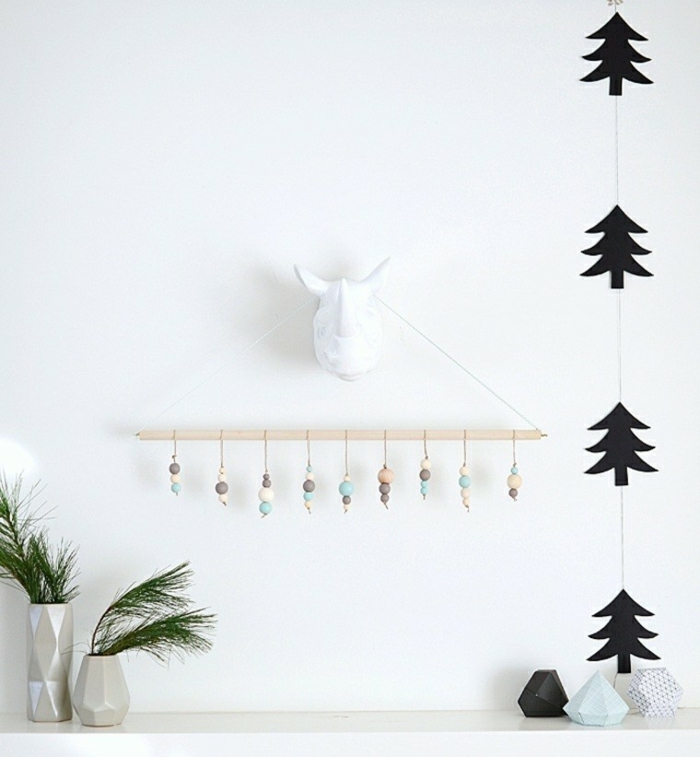 Χριστουγεννιάτικη διακόσμηση ιδέες μινιμαλιστική διακόσμηση τοίχου διακόσμηση τοίχο σχεδιασμό