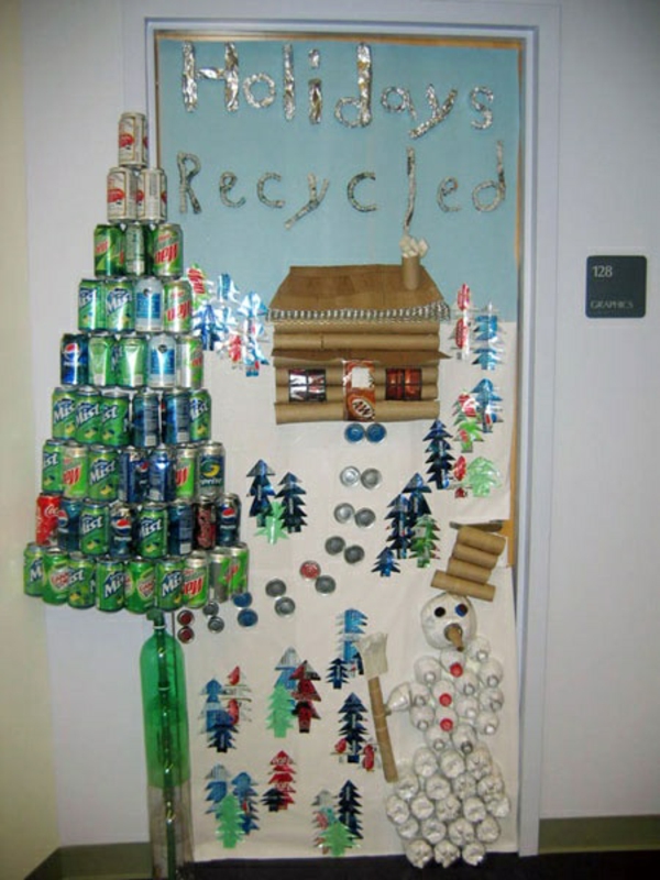 Idei de decoratiuni de Craciun reciclate