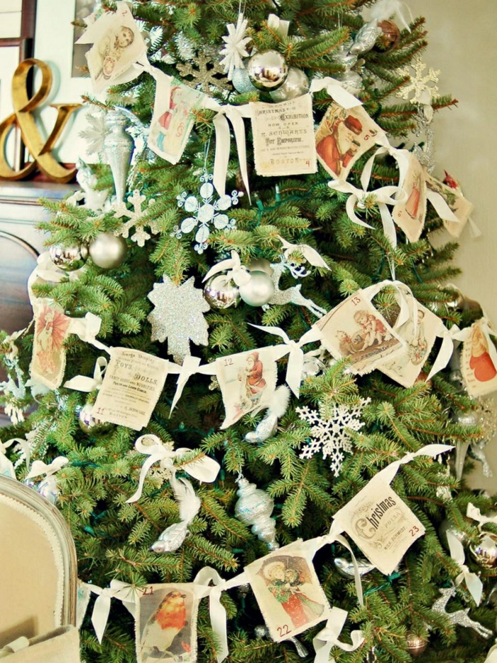 Χριστουγεννιάτικες διακοσμήσεις ιδέες vintage χριστουγεννιάτικο δέντρο Χριστουγεννιάτικες μπάλες