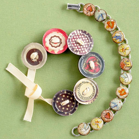 Navidad presenta pulseras creativas de botones
