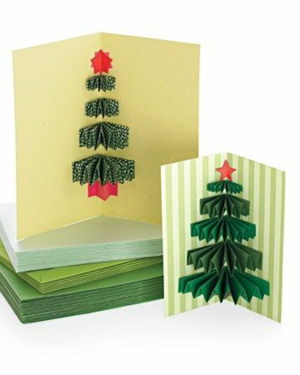 圣诞贺卡想法工艺美丽的杉树绿色