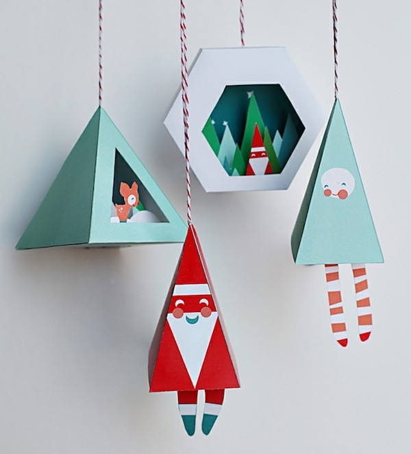 Noël homme Noël ange en papier origami noël
