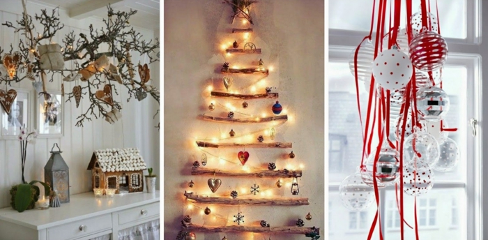 vánoční ozdoby skandinávský styl rustikální vánoční dekorace nápady