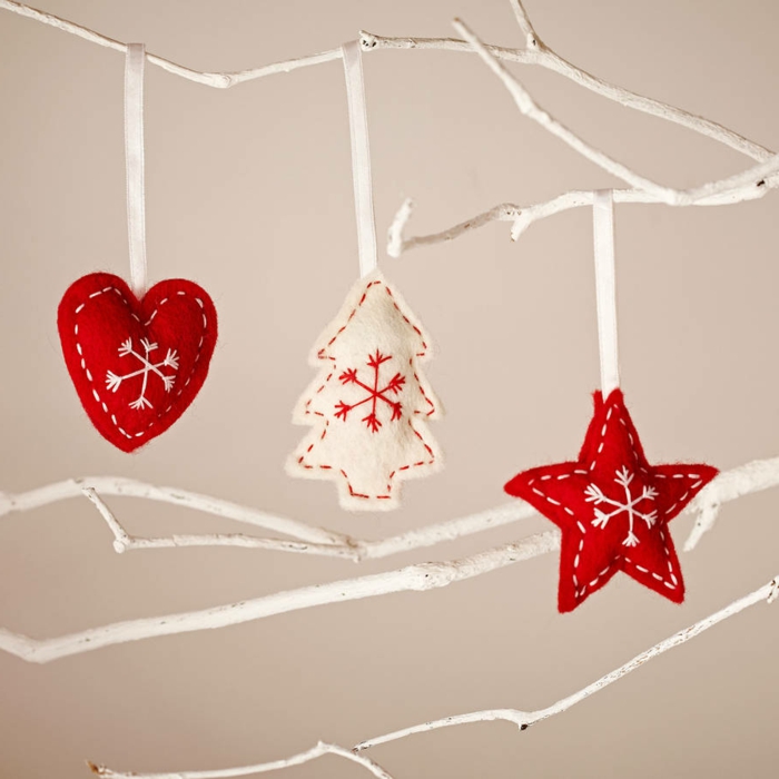 Kerst decoraties Scandinavische stijl Kerst amber sterren dennen hart