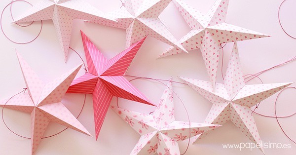 Kerst sterren gemaakt van papier origami Kerstmis