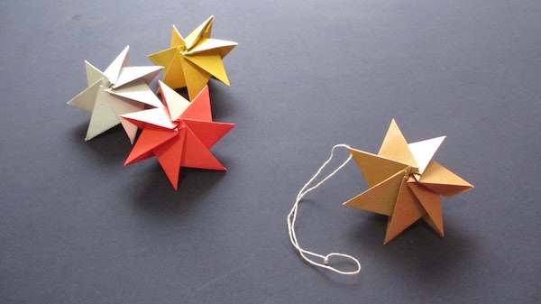Kerststerren zelf maken origami kerst