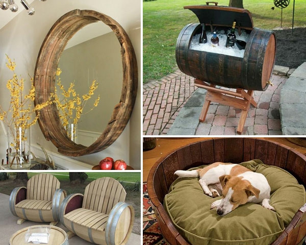 κρασί bar bar πίνακα DIY έπιπλα ξύλινα βαρέλι σκάφη ιδέες καθρέφτη σκελετό σκυλί κρεβάτι κρασί ψυγείο πολυθρόνα