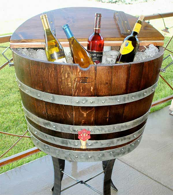 weinfass μπαρ τραπέζι diy έπιπλα ξύλο βαρέλι κρασί ψυγείο για να οικοδομήσουμε τον εαυτό σας
